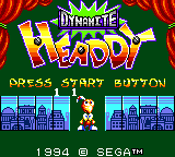 Play Game Gear Dynamite Headdy (Earlier Game Gear Prototype)