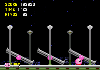 Play Genesis Kirby in Sonic the Hedgehog