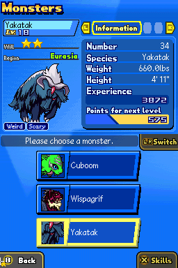 DS Monster Racers (USA) (En,Fr,Es)