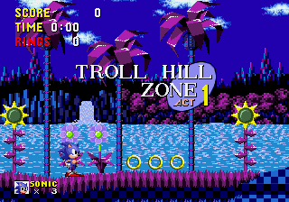Play Genesis Sonic in Troll Island (Beta)